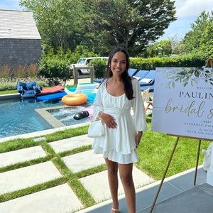 White Wrap Romper long sleeve